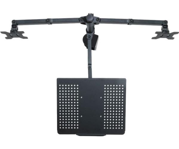 ART L-25 - Monteringssett - for 2 LCD-skjermer / bærbar PC - metall - svart - skjermstørrelse: 13"-27" - monteringsgrensesnitt: 100 x 100 mm - skri...