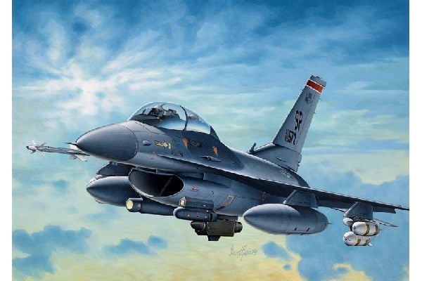 Italeri F-16 C/D Night Falcon, Flymodell med fastvinge, Monteringssett, 1:72, F-16 C/D, Alle kjønn, Plast