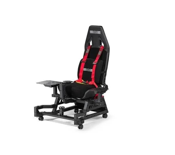 Next Level Racing Flight Seat Pro -istuin, tiheä vaahtomuovi, musta/punainen