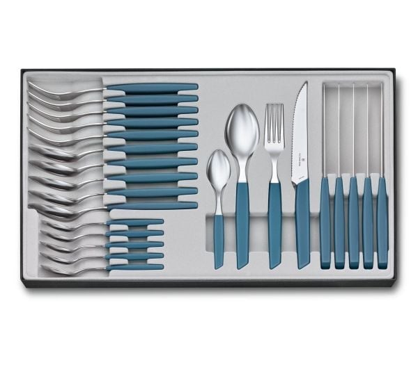 Victorinox Swiss Modern bestikksett 24 deler blå (V-6.90 96.11W2.24)