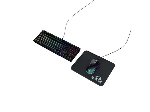 REDRAGON P029, Sort, Monokromatisk, Fiber, Gummi, Silke, Antiskliunderlag, Musematte til gaming