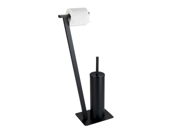 WENKO 24395100, Toalettbørste og holder, Sort, Rustfritt stål, Rustfritt stål, 150 mm, 300 mm
