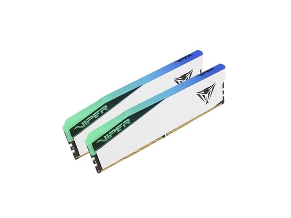 Patriot Viper Elite 5 RGB – DDR5 – modul – 32 GB – DIMM 288-PIN – 2800 MHz / PC5-44800 – CL38 – 1,35 V – innebygd ECC – hvit