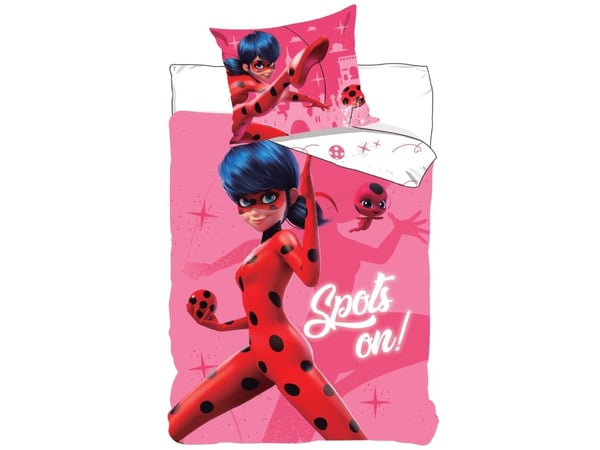 Miraculous Ladybug 'Spots on' Sengetøj 150 x 210 cm - 100 procent bomuld