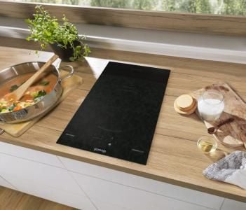 Gorenje G400 GI3201BC - Induksjonskomfyrtopp - 2 plater - Nisje - bredde: 28.3 cm - dybde: 49 cm - uten ramme, - med fasettert frontkant - svart