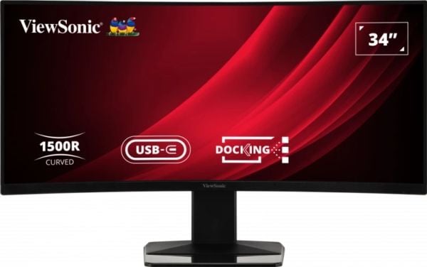 Viewsonic Display VG3419C, 86,4 cm (34"), 3440 x 1440 piksler, UltraWide Quad HD, LED, 3,5 ms, Svart