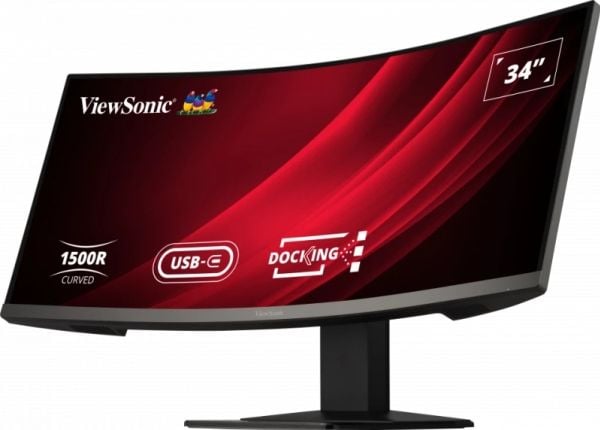 Viewsonic Display VG3419C, 86,4 cm (34"), 3440 x 1440 piksler, UltraWide Quad HD, LED, 3,5 ms, Svart