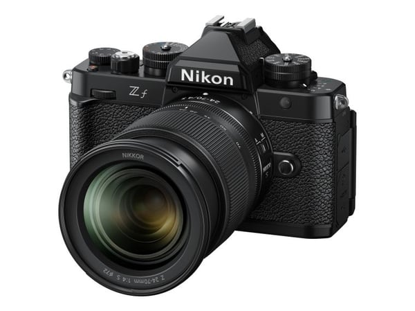 Nikon Z f + NIKKOR Z 24-70mm f/4 S, 24,5 MP, 6048 x 4032 piksler, CMOS, 4K Ultra HD, Berøringsskjerm, Sort