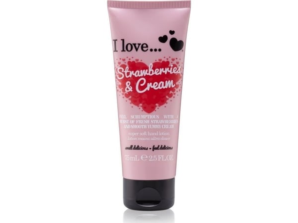I love I LOVE Super Soft håndlotion, Strawberries Cream, 75 ml