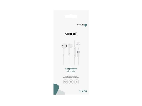 Selek in-ear hörlurar USB-C med mikrofon - vit