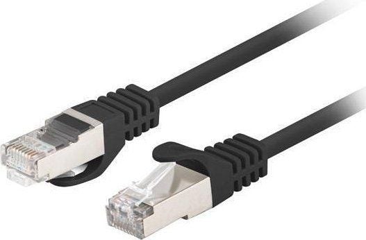 Lanberg - Koblingskabel - RJ-45 (hann) til RJ-45 (hann) - 5.7 mm - F/UTP (ScTP) - CAT 6 - uten hindringer, flertrådet - svart RAL9004 (en pakke 10)