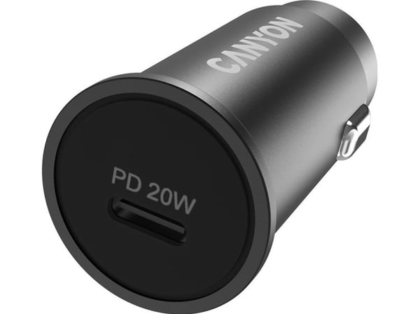 Canyon C-20 - Bilstrømadapter - 20 watt - PD (USB-C) - svart