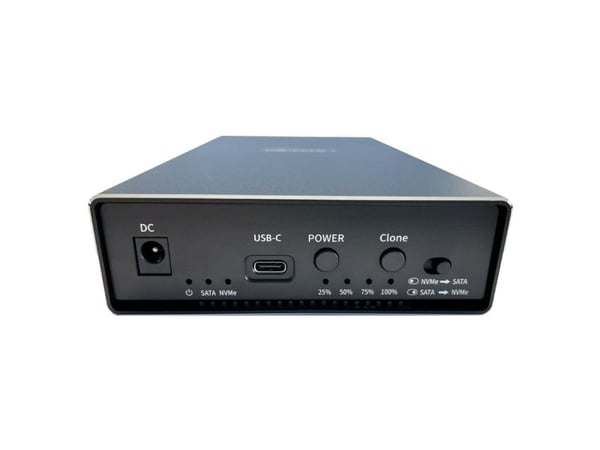 LC Power LC-DOCK-C-35-M2 - HDD / SSD-dokkestasjon - M.2 - 2 Kanal - M.2 Card (PCIe NVMe & SATA) - USB 3.2 (Gen 2x1) - svart