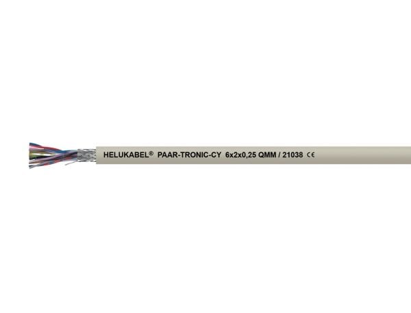 HELUKABEL PAAR-TRONIC-CY, Pienjännitekaapeli, Harmaa, Polyvinyylikloridi (PVC), Polyvinyylikloridi (PVC), Kupari, 500 V
