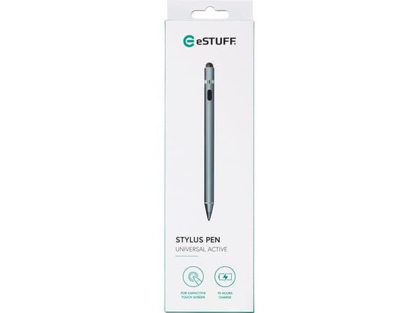 eSTUFF - Aktiv penna - universal - kapacitiv - Bluetooth - grå