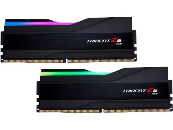 G.Skill Trident Z5 RGB - DDR5 - sett - 96 GB: 2 x 48 GB - DIMM 288-pin - 5600 MT/s / PC5-44800 - CL40 - 1.25 V - ikke-bufret - on-die ECC - matt svart