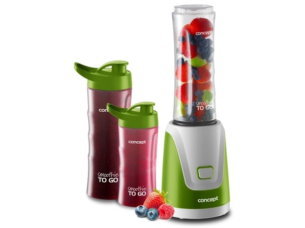 Concept SM3365 Smoothie maker, Bord juicepresse, 0,6 l, 1 m, 300 W, Grønn, Hvit