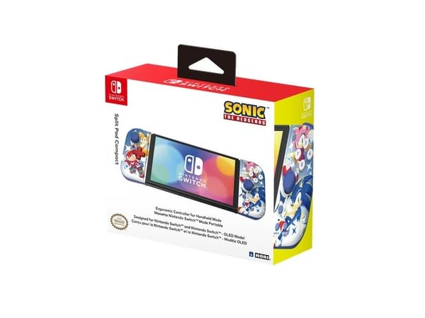 Hori Split Pad Compact Sonic, Pad-ohjain, Nintendo Switch, Nintendo Switch OLED, D-pad, Turbopainike, Sininen, 59 mm, 164 mm