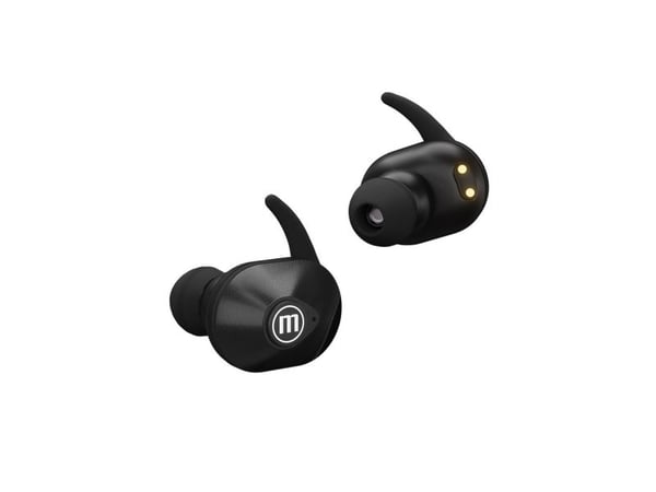 MAXELL MINI DUO Trådløse in-ear-hovedtelefoner med opladningsetui Sort