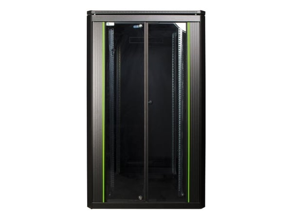 Lanview by Logon - Rack skap - 800 x 800 mm, datalinje - fritt stående - svart, RAL 9005 - 26U - 19"