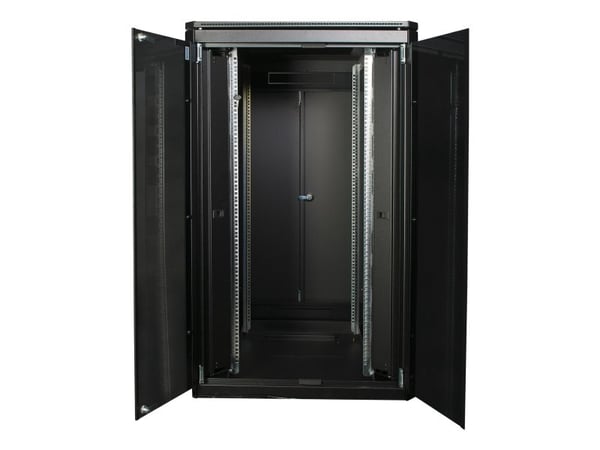 Lanview by Logon - Rack skap - 800 x 800 mm, datalinje - fritt stående - svart, RAL 9005 - 26U - 19"