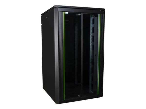 Lanview by Logon - Rack skap - 800 x 800 mm, datalinje - fritt stående - svart, RAL 9005 - 26U - 19"