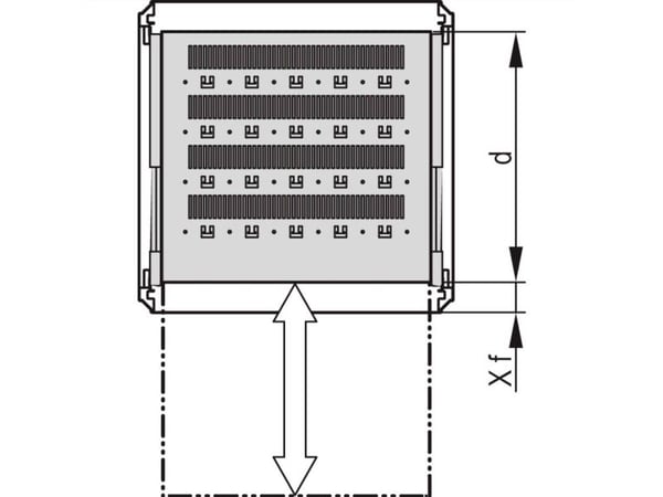 SCHROFF 19" hylle TELE.2U 600D RAL7035 - Rack-tilbehør (22130353)