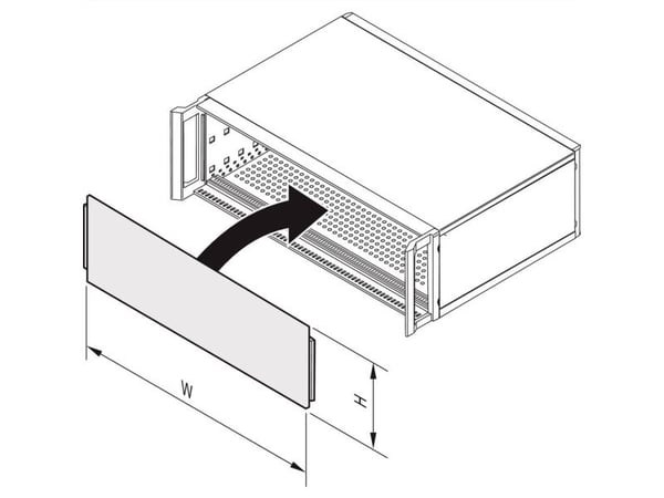 SCHROFF FRONTPANEL 3U 84HP AN/CR (34571608)