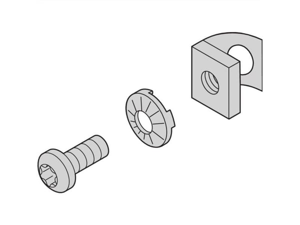 SCHROFF monteringsmateriell til skapets utside - feste-sett T-NUT (4x) (27230144)