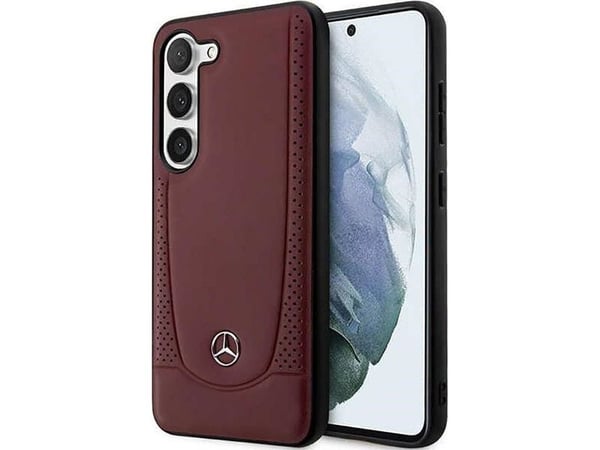 Mercedes MEHCS23MARMRE S23+ S916 hardt deksel i lær Urban Bengale rød