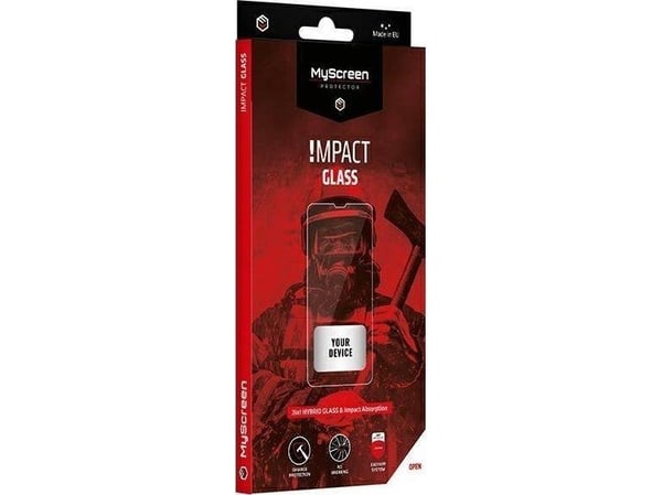 MS ImpactGLASS iPhone 13/13 Pro 6.1" musta/musta Iskunkestävä hybridilasi 8H