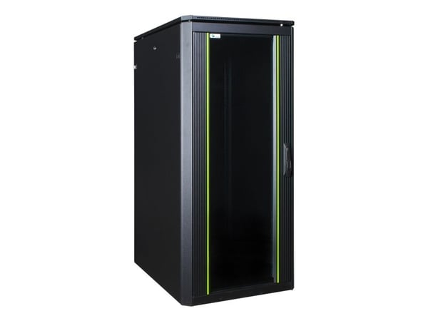 Lanview by Logon Data Line - Rack skap - 600 x 800 mm, datalinje - fritt stående - svart - 26U - 19"