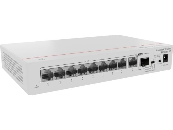 Huawei CloudEngine S110-8P2ST, Power over Ethernet -tuki, Telineasennus