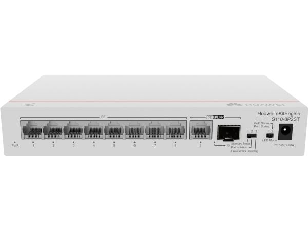 Huawei CloudEngine S110-8P2ST, Power over Ethernet -tuki, Telineasennus