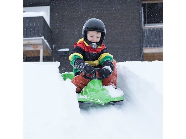 Hamax Sno Zebra snøaksel/snow racer, grønn polyetylen