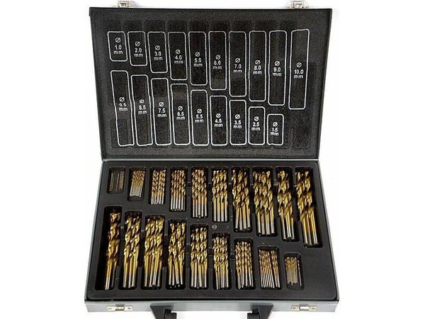 Silver METAL TYTAN DRILL SET 170 pcs./SILVER