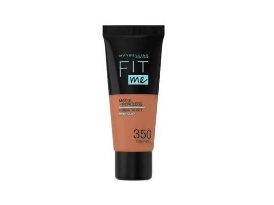 Maybelline Fit Me Matte &amp; Poreless 350 Caramel, Tuubi, Nestemäinen, Ruskea, Karamelli, Syvä, Keskikokoinen, Viileä