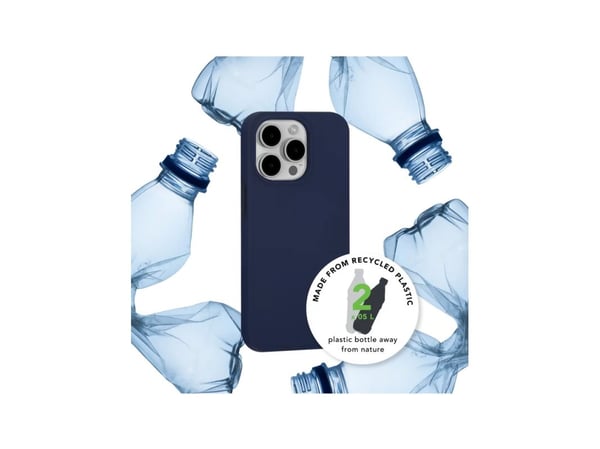 dbramante1928 Iceland Ultra - Baksidedeksel for mobiltelefon - MagSafe-samsvar - resirkulert plast, D3O - blå - for Apple iPhone 15 Pro Max
