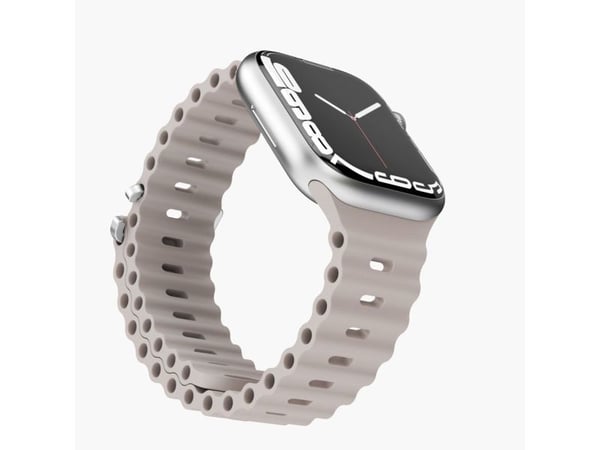 Vonmählen Wave Band, Band, Smartklokke, Krem, Apple, Apple Watch 38 mm | 40 mm | 41 mm, Silikon