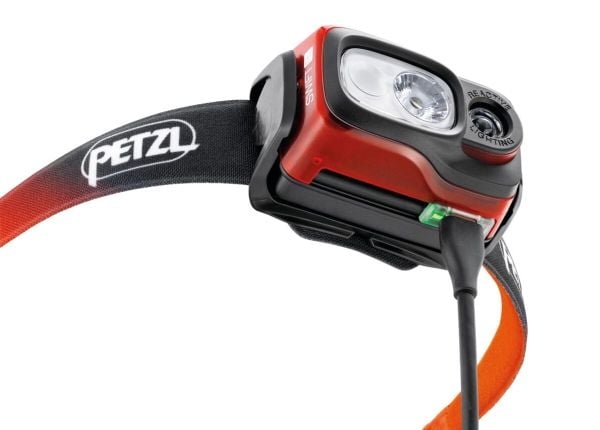 Petzl SWIFT RL, Hodebåndslommelykt, Sort, Hvit, Knapper, IPX4, Batterinivå, CE, UKCA