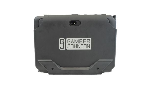 Gamber-Johnson 2-in-1 - Tastatur og folioveske (boks) - kan festes - compact - med styreplate, museknapper - bakgrunnsbelyst - POGO pin - QWERTY - ...