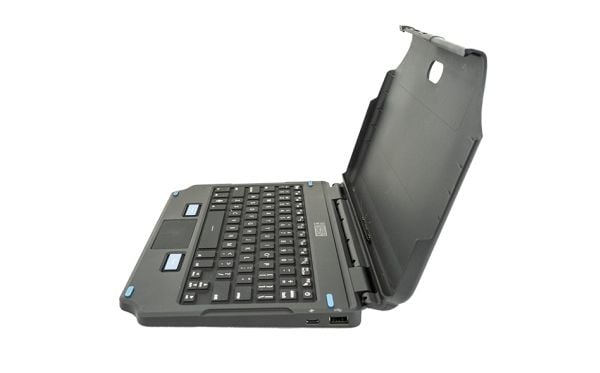 Gamber-Johnson 2-in-1 - Tastatur og folioveske (boks) - kan festes - compact - med styreplate, museknapper - bakgrunnsbelyst - POGO pin - AZERTY - ...
