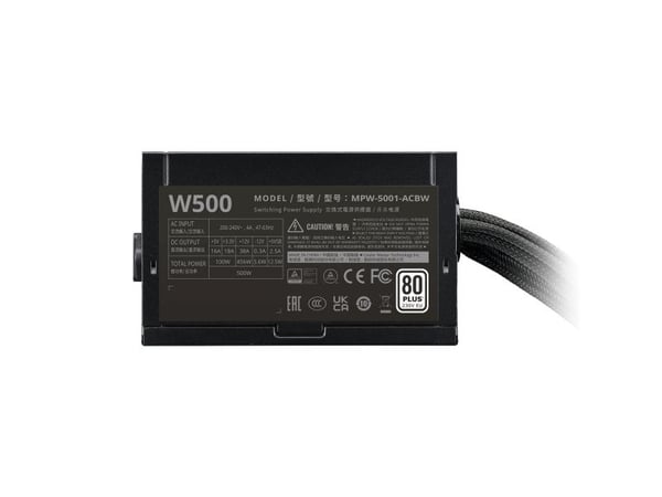 Cooler Master Elite NEX W500 - Strømforsyning (intern) - ATX12V 2.41/ EPS12V - 80 Plus White - AC 200-240 V - 500 watt - aktiv PFC - Europa