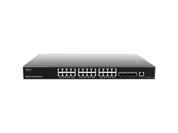 Grandstream GWN7813 - Switch - enterprise, managed - L3 - Styrt - 24 x 10/100/1000 + 4 x 10 Gigabit SFP+ - stasjonær, veggmonterbar, rackmonterbar