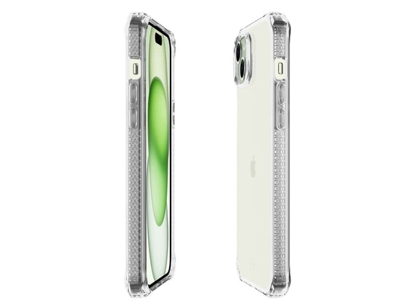 ITSKINS SPECTRUM CLEAR suojakuori iPhone 15®:lle, läpinäkyvä