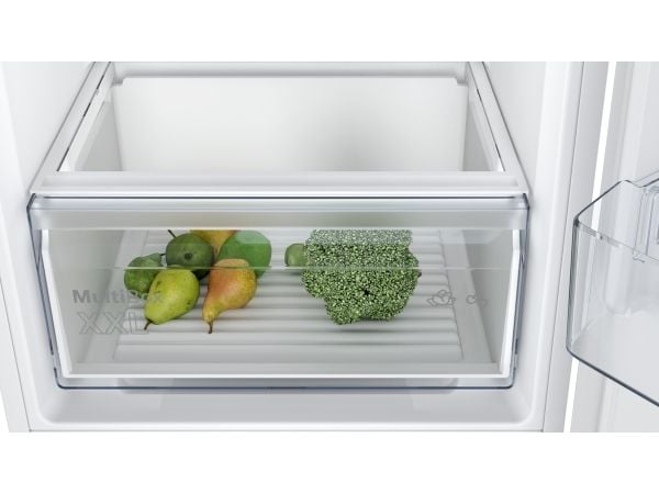 Bosch Serie | 2 KIV86NSE0 - Kylskåp/frys - bottenfrysskåp - inbyggd - fördjupning - bredd: 56 cm - djup: 55 cm - höjd: 177.5 cm - 267 liter - Klass E