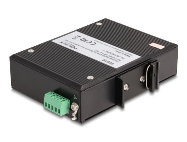 Delock - Switch - 4 x 10/100/1000 + 2 x SFP - DIN-skinnemonterbar