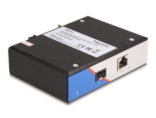 Delock - Fibermedieomformer - 1GbE - 10/100/1000Base-T - RJ-45 / SFP (mini-GBIC) - opp til 330 m