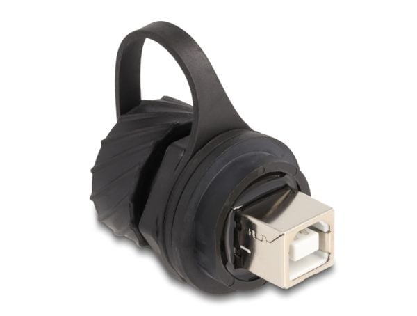 Delock - USB-adapter - USB-type B (hunn) til USB-type B (hunn) - bayonet protective cap (IP68) - svart