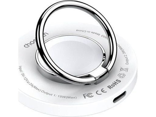 Choetech trådløs lader induktiv 2-i-1 Choetech T603-F, holder (hvit)